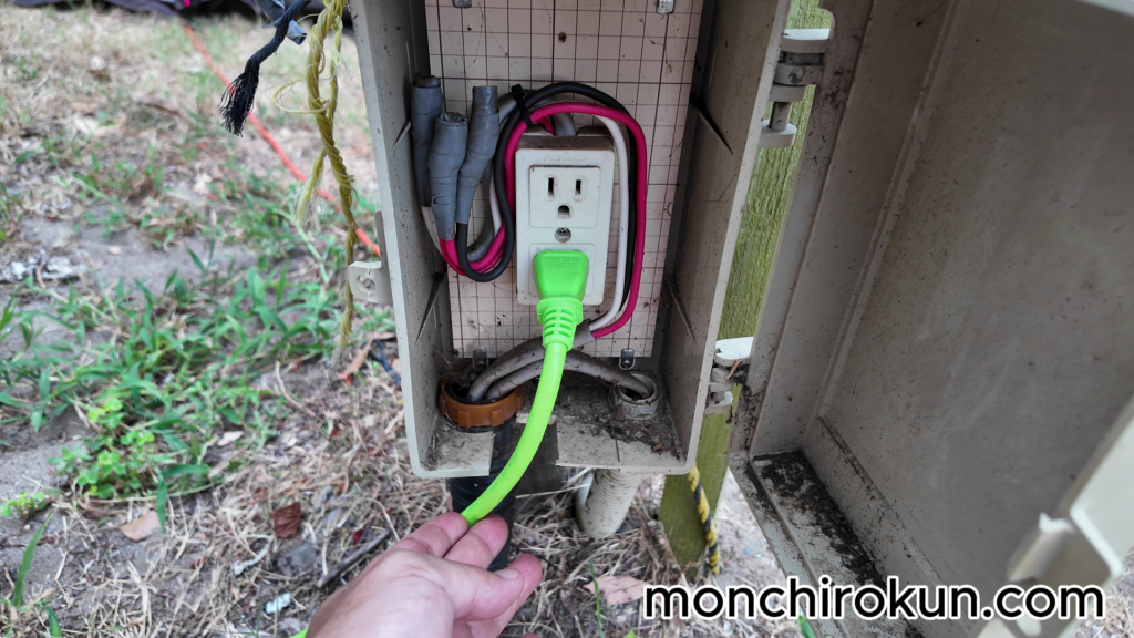 エンジェルキャンプ場電源ボックス詳細